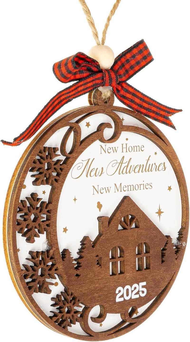 NELXI New Home Christmas Ornament 2025, Our First Home Ornament 2025, Neighbor Idea, Housewarming Ornament for New Homeowners, First Christmas in New House Keepsake - Image 4